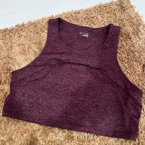 Maroon Sleeveless Crop Top